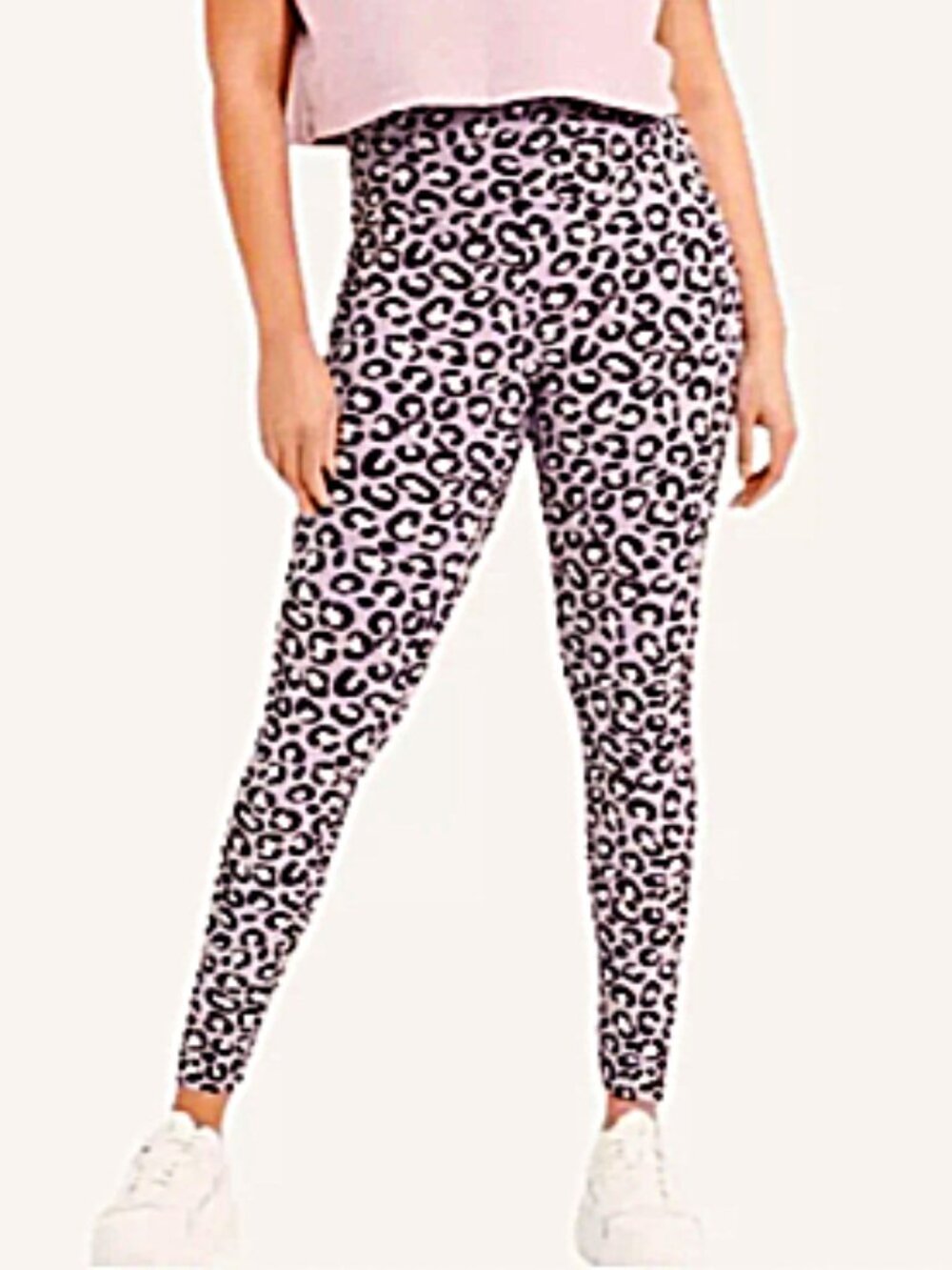 UGG Saylor Lavender Leopard Print Ankle Length Legging—NWT--M